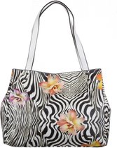 Shopper Zebra flower (multikleur)