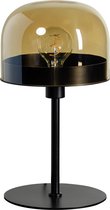 ETH Tafellamp Dopp 1x E27 licht amber glas/zwart