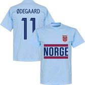 Noorwegen Ødegaard 11 Team T-shirt - Lichtblauw - M