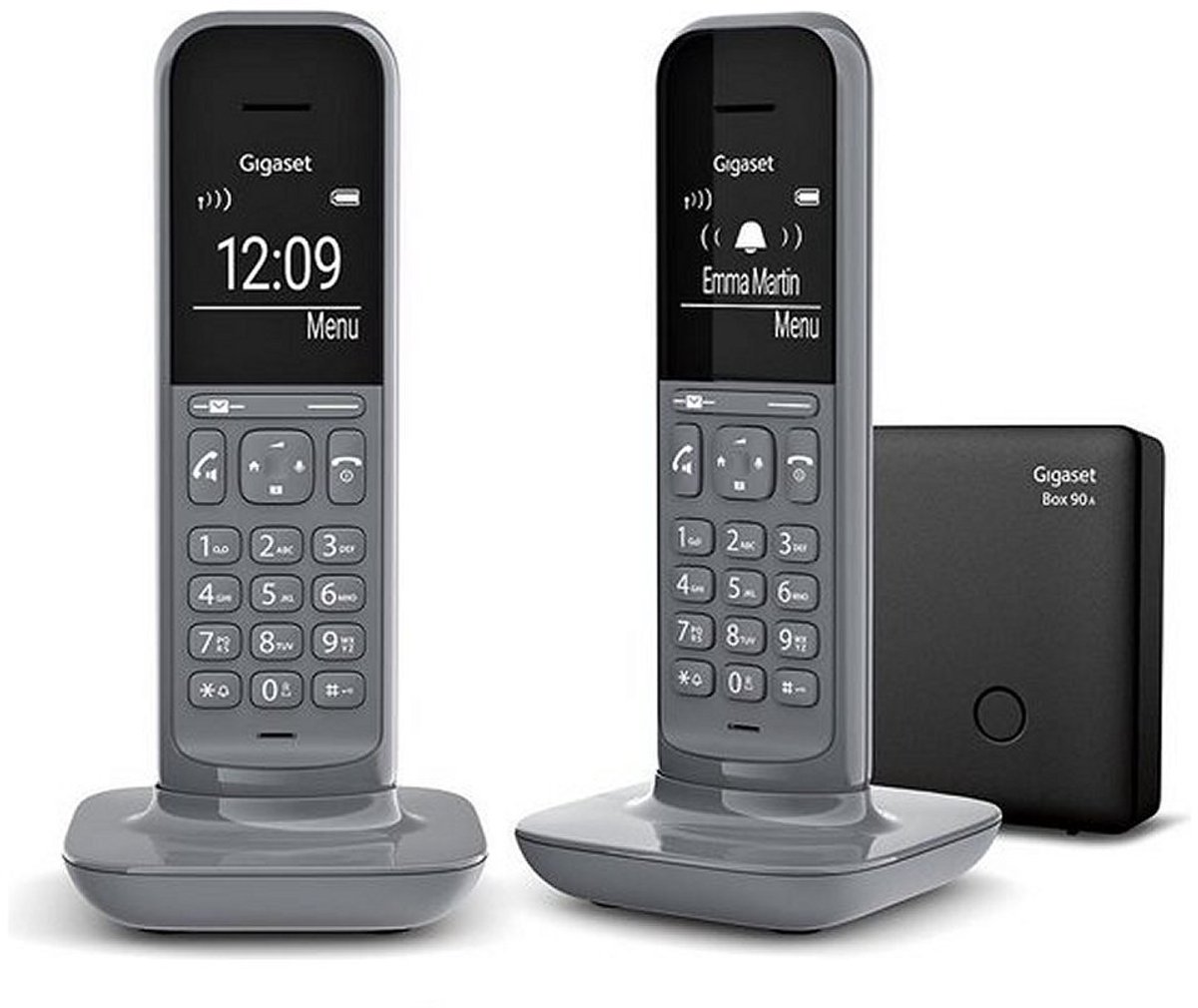Gigaset CL390A - Duo Dect telefoon - Met antwoordapparaat - Ergonomisch design - duidelijk contrast - - Grijs