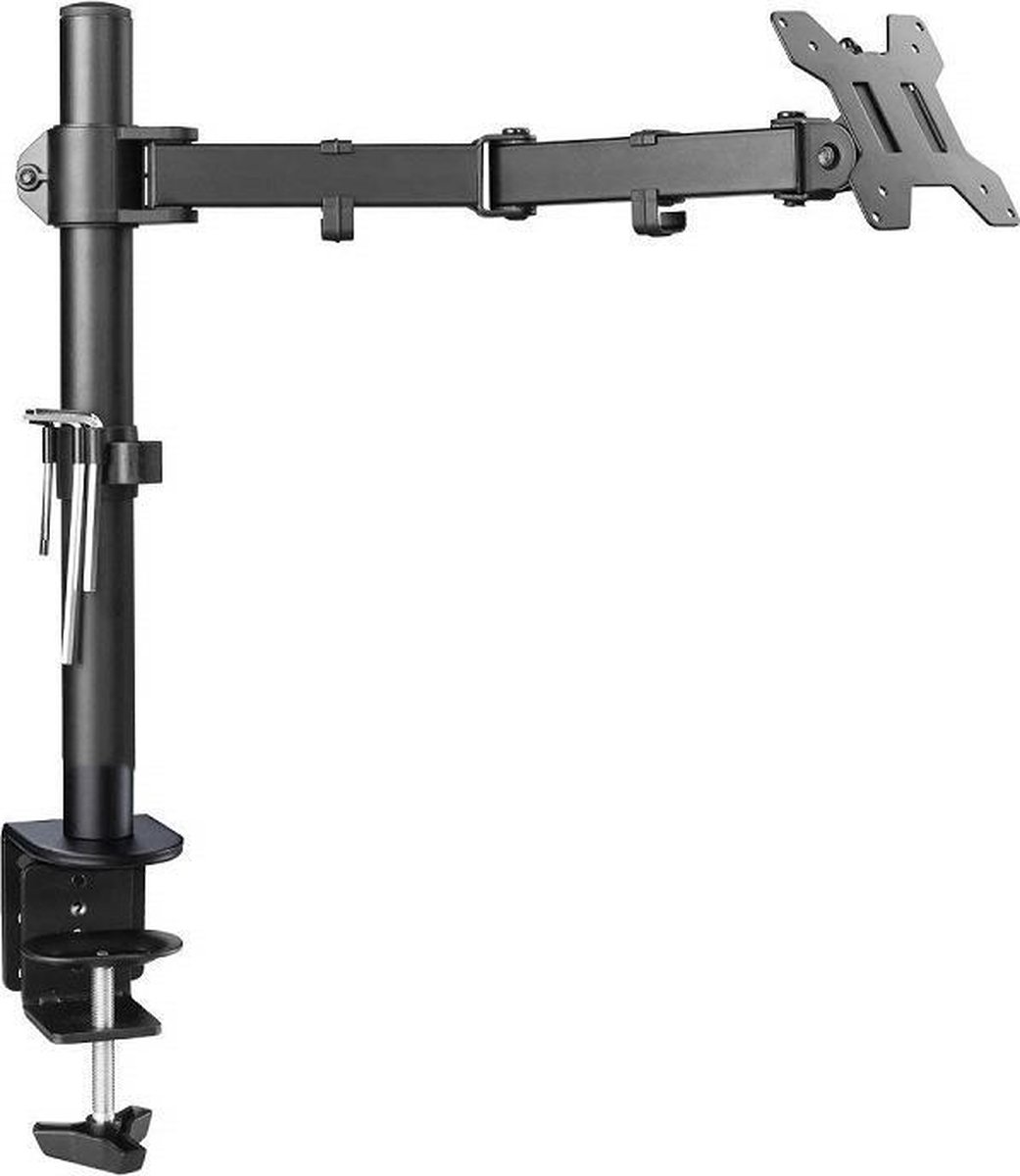 Monitor Arm – Monitor beugel voor 13 t/m 27 Inch – Draai-, kantel en zwenkbaar – Zwart – Douxe DXM1