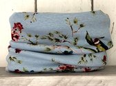 MixG | Colsjaal Winter| Blauw met vogeltjes | Meisjes