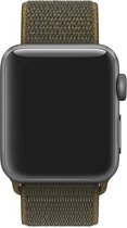 Shop4 - Bandje voor Apple Watch 6 44mm - Nylon Donker Groen