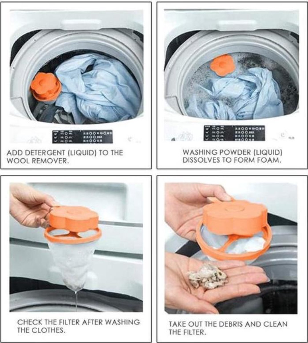 Wasmachine filter – Wasmachine reiniger – Wasmachine ontharingsfilter–  Wasmachine... | bol.com
