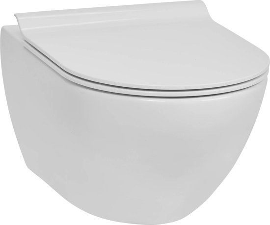 Ben Segno Hangtoilet - met Xtra Glaze+ en Free Flush - Glans Wit - WC Pot - Toiletpot - Hangend Toilet - Excl. Toiletbril