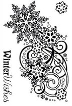 HOTP-1220 Small stamps snowflakes & swirls - stempel sneeuw en ijskristallen - ster - Winterwishes