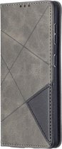 Coverup Geometric Book Case - Geschikt voor Samsung Galaxy S21 Hoesje - Grijs