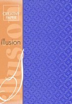 Jeje - Illusion paper blauw - 4 vellen - 215 grams - holografisch hobbypapier - a4 illusie papier