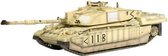 The 1:72 ModelKit of a Challenger 2 HQ Squadron Command Troop Royal Scots Dragoon Guards IRAQ 2003.

Fully assembled model

The manufacturer of the kit is Dragon Armor.This kit