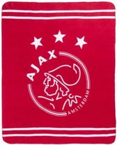 Ajax deken 160 x 130 cm Ajax fleece plaid, Woondeken voetbal Fleecedeken