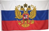 Trasal - vlag Rusland (met wapen) - russische vlag - 150x90cm