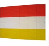 Vlag Rood/ Wit/ Geel , 90 bij 150 cm ,Carnaval, Oeteldonk
