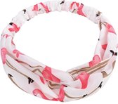 Haarband Cross - Bandana - Haarband dames - Haarbanden dames - Haaraccessoires vrouwen - Flamingo - Stijl 47