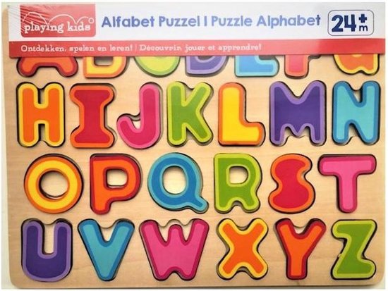 Geniet Specialiteit patroon Alfabet Puzzel - Alphabet Puzzel - Houten Letter Puzzel - Ontdekken -  Spelen - Leren -... | bol.com