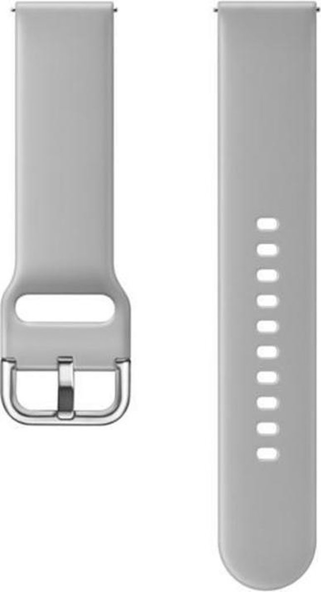 Siliconen Sportband Voor Samsung Galaxy Watch Active 2 & 4 En Nog Meer- Lichtgrijs - 20mm - Maat M/L