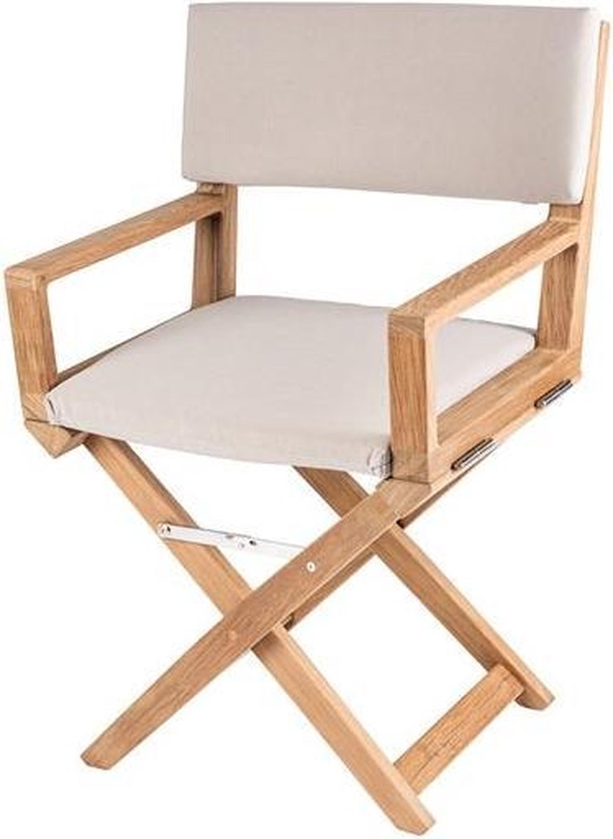 Regisseursstoel Teak The Edge met Forza Zand kussenset (geolied)