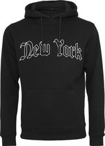 New York Wording Hoody Colour Black Maat XL