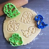 Koekjesvorm | 3-delige set | Baby Dinosaurus - Dino | Stegosaurus - Brachiosaurus - Triceratops | Cookie cutter | Uitsteekvorm | Bakvorm | 8cm