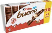 Kinder Bueno 5x8 pakjes= 40 stuks van 2 pack-Chocolade reepjes-uitdeel chocolade reepjes-  chocolade