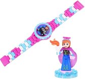 Minifigure horloge - bouwstenen inclusief Mini Figure - Anna Frozen