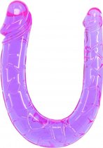 Twin Head Jelly Penis Dong - Purple - Double Dildos - purple - Discreet verpakt en bezorgd
