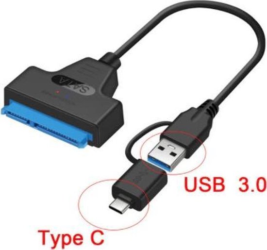 Câble SATA III USB 3.0 Adaptateur Sata vers USB-C | bol