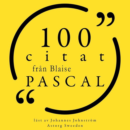 100 citat från Blaise Pascal - cover