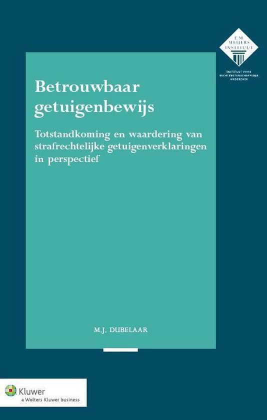 Betrouwbaar getuigenbewijs - cover
