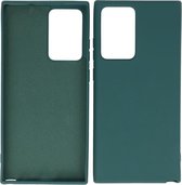 Bestcases 2.0mm Dikke Fashion Telefoonhoesje Backcover - Siliconen Hoesje - Samsung Galaxy Note 20 Ultra - Army Green