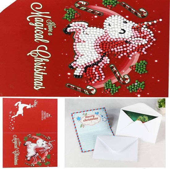 Happy Painter Diamond Painting Kerstkaarten - 8 Stuks - met Enveloppen ...