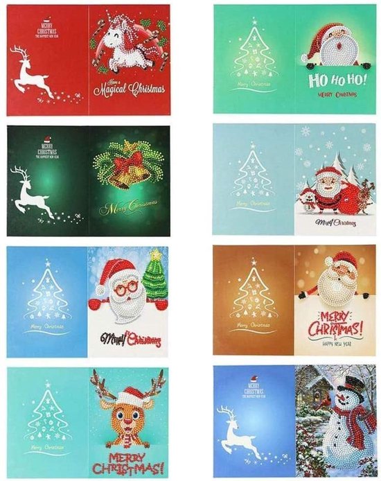 Happy Painter Diamond Painting Kerstkaarten - Met Enveloppen ...