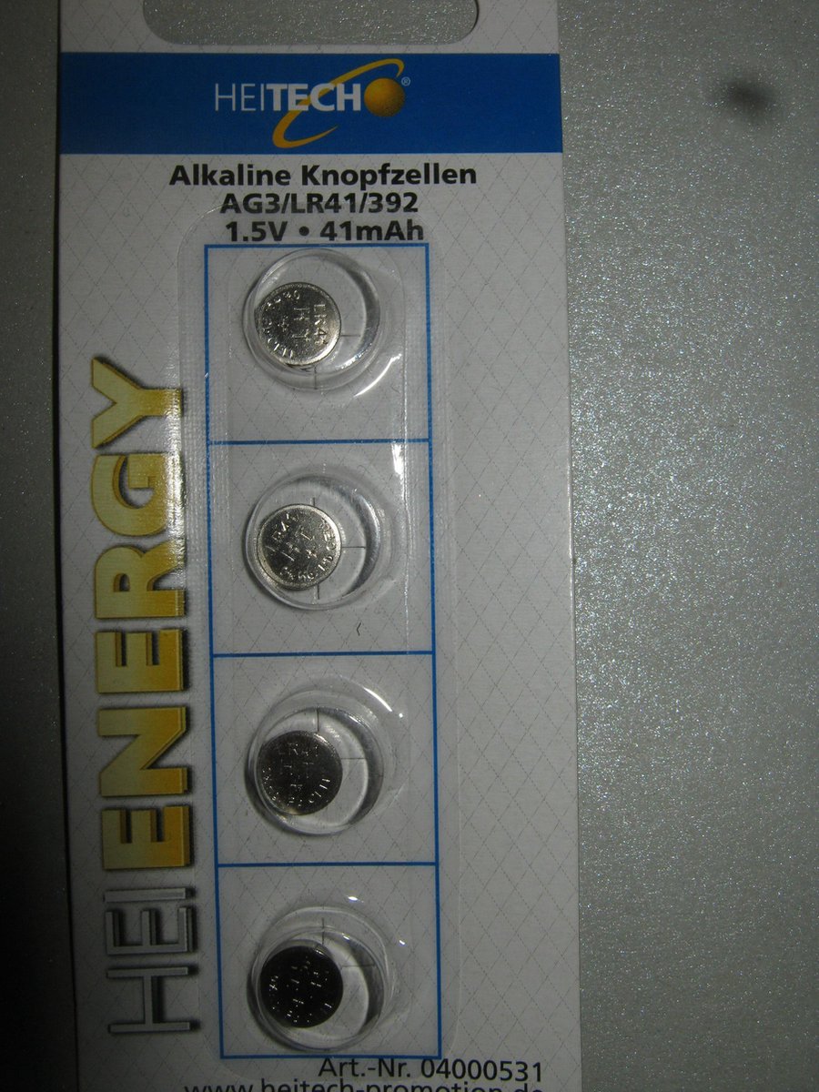 Heitech HeiEnergy Alkaline Knoopcel batterijen AG3 LR41 392 1.5Volt