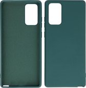 Bestcases 2.0mm Dikke Fashion Telefoonhoesje Backcover - Siliconen Hoesje - Samsung Galaxy Note 20 - Army Green