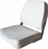 FES Opklapbare bootstoel klapstoel wit met lage rugleuning