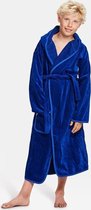 Kinderbadjas kobalt blauw- capuchon badjas kind - 100% katoenen badjas kind - badjas kinderen - badjas meisjes - badjas jongens - Badrock - 1/2 jaar