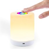 Fuegobird tafellamp-nachtlamp-slaapkamer-7 kleuren dimbaar-draagbare tafellamp-met aanraaksensor
