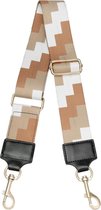 Schoudertas band - Bag strap - Blocks | Beige