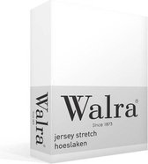 Walra Hoeslaken Jersey Stretch - 160x220 - 100% Katoen - Wit