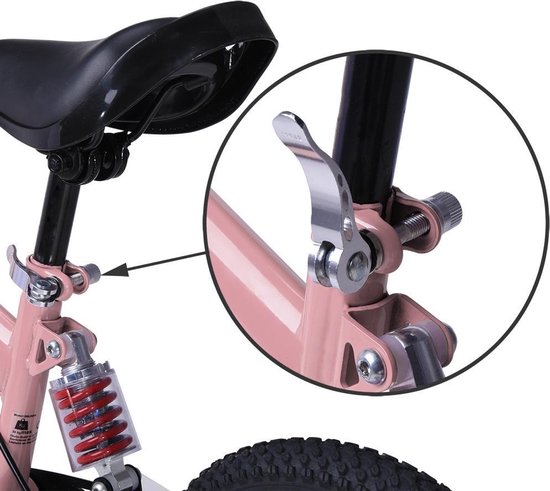 Rennmeister Balance Bike Children From 3 Years Brakes Impact Protection 50kg Load Capacity Bicycle Pneumatic Tyres Leather Bike Handlebar Saddle Rubber Handles Suspension Pink Rennmeister Balance Bike Children From 3 Years Brakes Impact Protection 50kg Load Capacity Bicycle Pneumatic Tyres Leather Bike Handlebar Saddle Rubber Handles Suspension Pink
