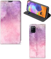 Leuk Telefoonhoesje Geschikt voor Samsung Galaxy A31 Bookcase Cover Pink Purple Paint