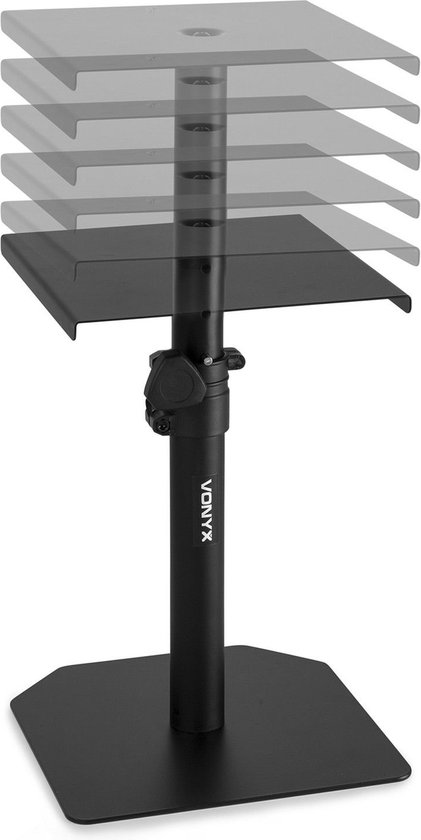 Luidspreker standaard - Vonyx SMS10 - Set van 2 tafel speaker statieven - Zwart - Vonyx