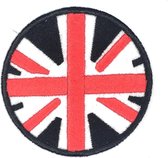 Brits Engelse Engeland Vlag Strijk Patch 6.8 cm / 6.8 cm / Zwart Rood Wit