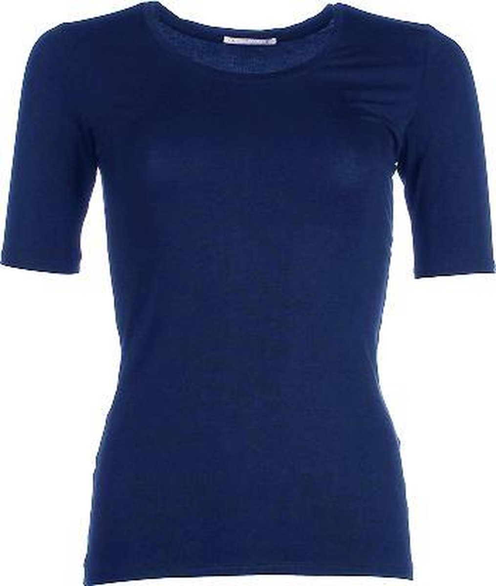 The Original Shortsleeve Shirt - Navy (donker blauw) - XS - bamboe kleding dames
