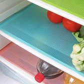 Anti-slip waterbestendig koelkast matjes 4 stuks antibacteriële kleur blauwe