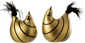 J-Line Kip Strepen Poly Goud/Zwart Large Ass2