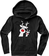 Rendier Buddy's Hoodie Dames / Heren – Grappige kerst teksten, quotes en uitspraken. Perfect foute kersttrui hoodie met capuchon cadeau - Maat L