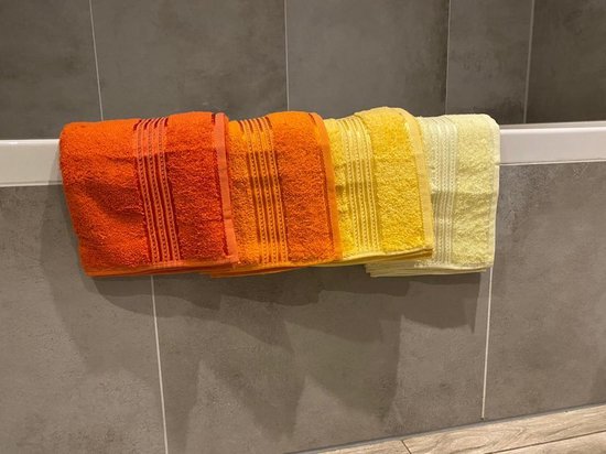Handdoeken Set Geel/Oranje 50x90cm (4stuks)