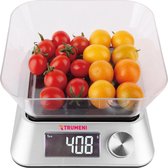 TRUMENI Digitale Precisie Keukenweegschaal - Digitaal Weegschaal voor Keuken - Weegt 1 tot 5000 Gram (5kg) - Inclusief Batterijen