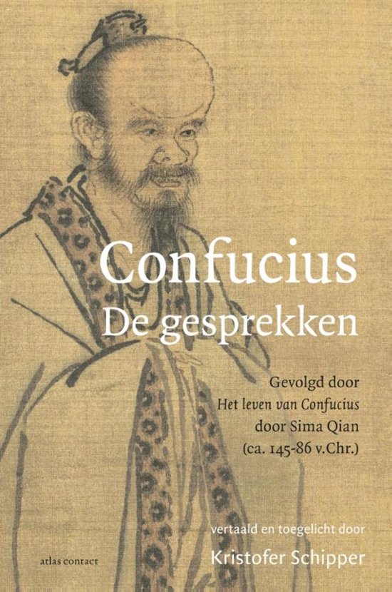 De gesprekken (Confucius), met op de omslag een schildering van Confucius.