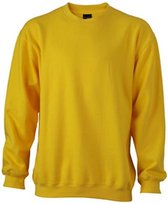 James and Nicholson Unisex Round Heavy Sweatshirt (Zonnegeel)